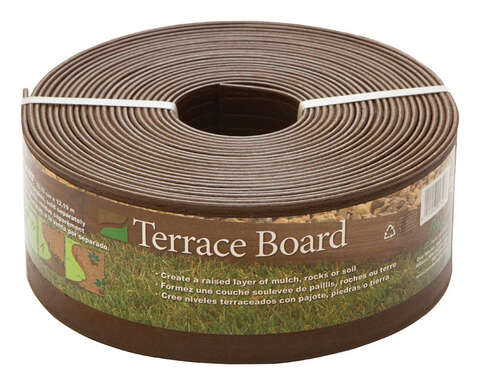 Master Mark Terrace Board 40 ft. L X 4 in. H Plastic Brown Lawn Edging