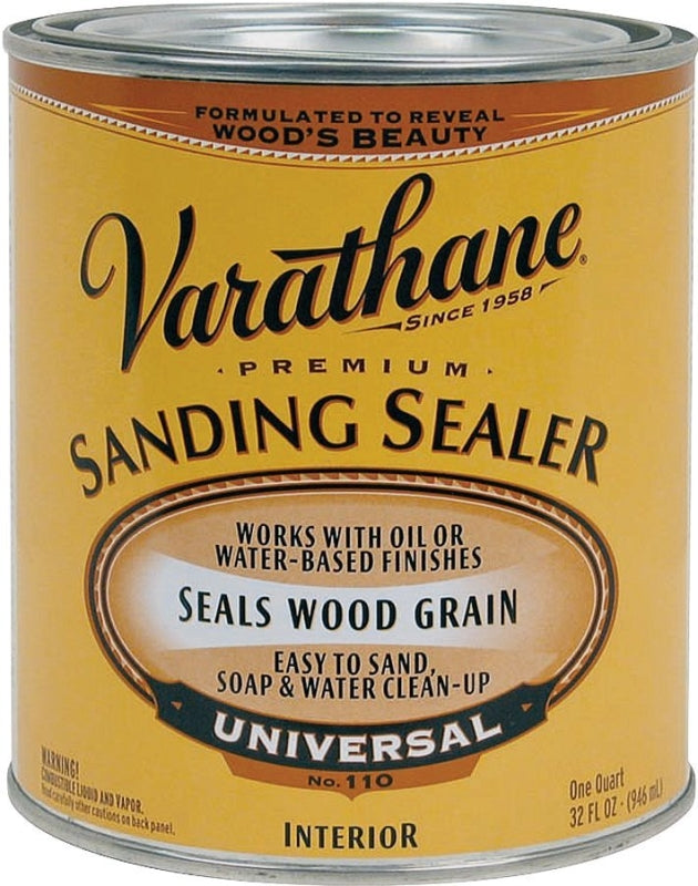Varathane 224741H Sanding Sealer, Clear, Liquid, 1 qt, Can