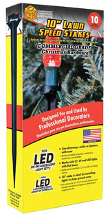 Adams 9140-99-5638 Lawn Speed Stake, 10 L, Nylon, Black, Pack of 18