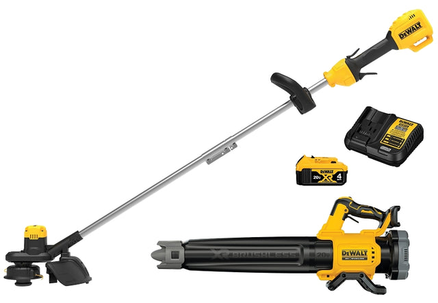 DEWALT DCKO215M1 String Trimmer and Blower Combo Kit, Battery Included, 4 Ah, 20 V, Lithium-Ion