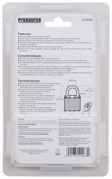 ProSource HD00012-3L Padlock, Standard Shackle, 1/4 in Dia Shackle, 1-1/4 in H Shackle, Steel Shackle, Steel Body