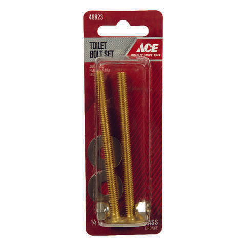 Ace Toilet Bolt Set Brass