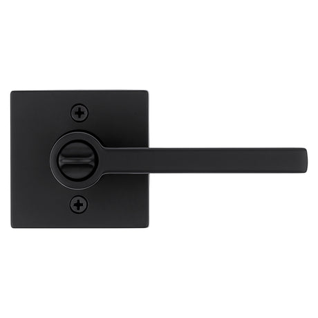 Kwikset Signature Series 740HFL SQT 514 SMT Square Entry Door Lock, Lever Handle, Matte, Zinc, SC1, KW1 Keyway, Black