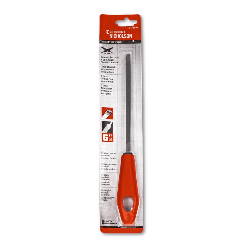 Crescent Nicholson 6 in. L X 2.5 in. W High Carbon Steel Single Cut Taper File 1 pc