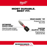 Milwaukee Shockwave Square #1 X 1 in. L Screwdriver Bit Steel 5 pc