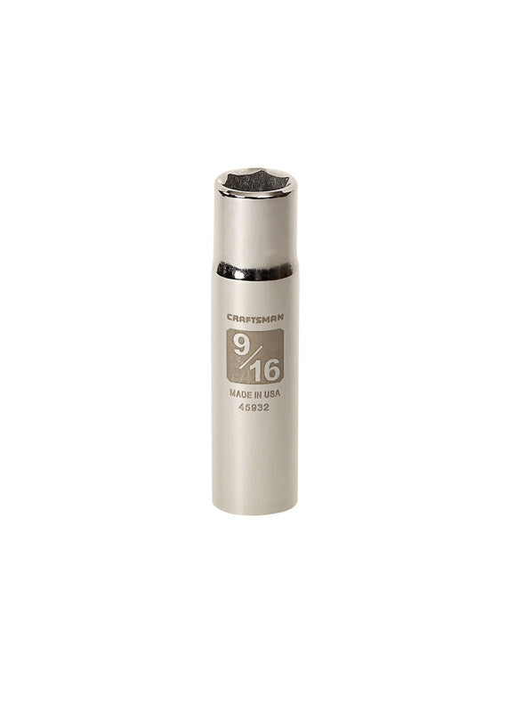 Craftsman 17 mm X 3/8 in. drive Metric 6 Point Shallow Socket 1 pc