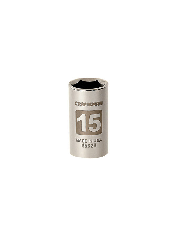 Craftsman 11/16 in. X 3/8 in. drive SAE 6 Point Standard Shallow Socket 1 pc