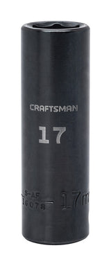 Craftsman 17 mm X 1/2 in. drive Metric 6 Point Deep Deep Impact Socket 1 pc