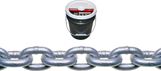 Campbell 014-0333 Proof Coil Chain, 3/16 in, 250 ft L, 30 Grade, Steel, Galvanized
