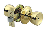 Home Plus Polished Brass Privacy Lockset 1-3/4 in.