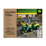John Deere Toys 46088 Ride-On Trike with Cart, 18 months and Up, Plastic, Internal Light and Music