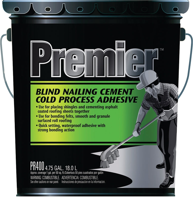 Henry PR400070 Adhesive Cement, Liquid, Paste, Petrol, Black, 4.75 gal Can