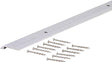 M-D 78030 Tile Edge, 36 in L, 3/4 in W, Vinyl, Silver