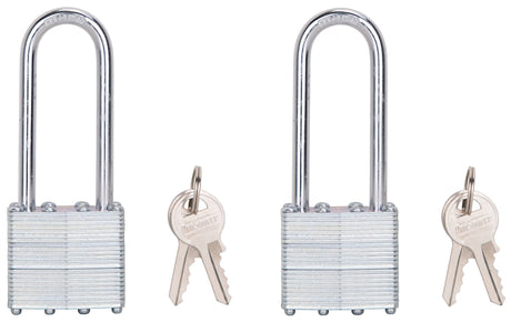 ProSource HD00020L-D-3L2 Padlock Set, Standard Shackle, 1/4 in Dia Shackle, 2-3/4 in H Shackle, Steel Shackle