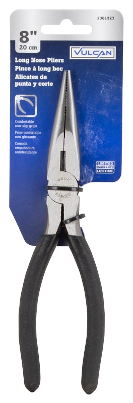 Vulcan JL-NP009 Plier, 8 in OAL, 1.6 mm Cutting Capacity, 5 cm Jaw Opening, Black Handle, 7/8 in W Jaw, 2-1/2 in L Jaw