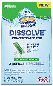 Scrubbing Bubbles Dissolve 00047 Concentrated Bathroom Cleaner Refill, 0.28 oz, Dissolve Pod, Marine, Ozone
