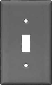 Eaton Wiring Devices 5134BK-SP Wallplate, 4-1/2 in L, 2-3/4 in W, 1 -Gang, Nylon, Black, High-Gloss