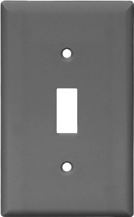 Eaton Wiring Devices 5134BK-SP Wallplate, 4-1/2 in L, 2-3/4 in W, 1 -Gang, Nylon, Black, High-Gloss