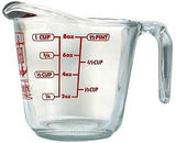 Anchor Hocking 551750L13 Measuring Cup, Glass, Clear, Pack of 4