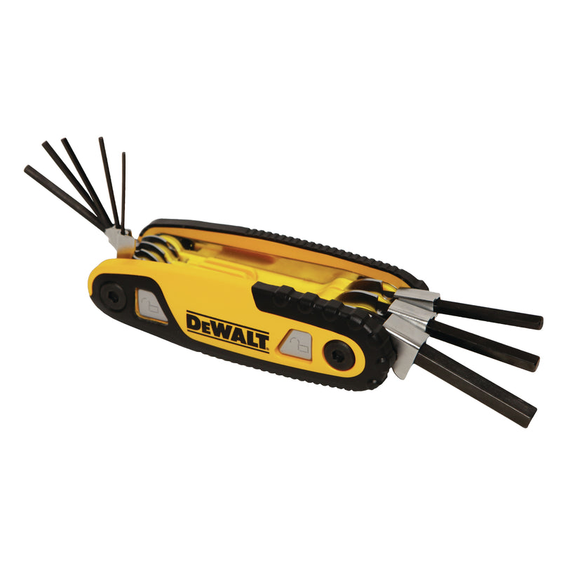 DeWalt Multi-Size SAE Fold-Up Locking Hex Key Set 8 pc