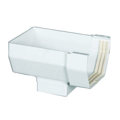 Amerimax 3.5 in. H X 5 in. W X 9 in. L White Vinyl K Gutter Outlet, Pack of 10