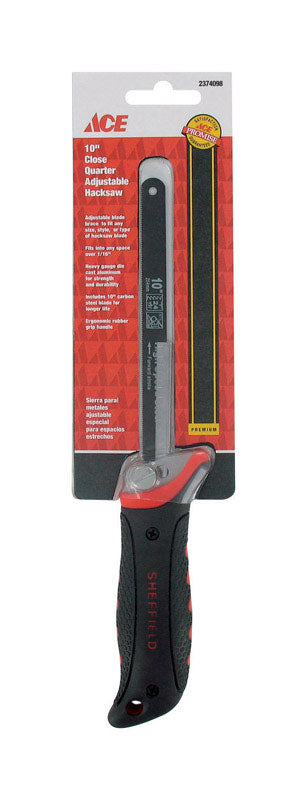 Ace 10 in. Carbon Steel Close Quarter Hacksaw Black 1 pc