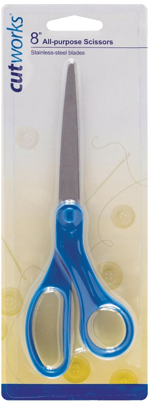 FISKARS 150220-1003 Economical Scissor, 8 in OAL, 4 in L Cut, Stainless Steel Blade, Comfort-Grip Handle, Black Handle