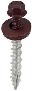 Acorn International SW-MW15BG250 Screw, #9 Thread, High-Low, Twin Lead Thread, Hex Drive, Self-Tapping, Burgundy