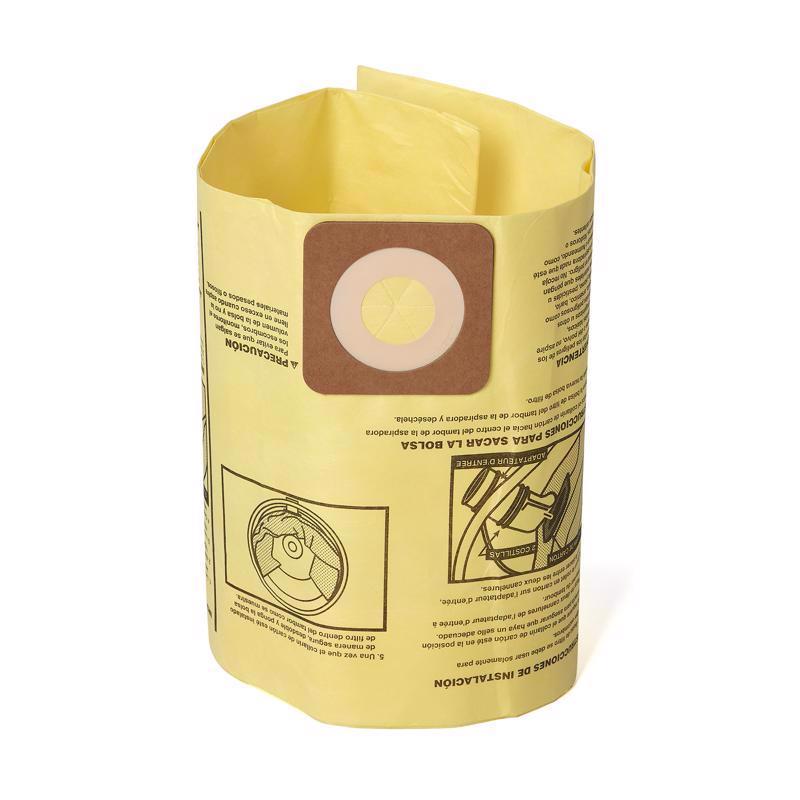 Craftsman 2 in. L X 10 in. W Vacuum Dust Bag 16-20 gal 3 pc