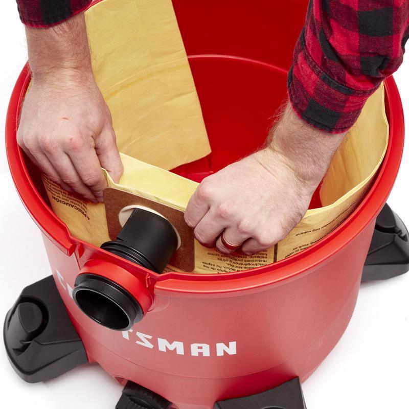 Craftsman 2 in. L X 10 in. W Vacuum Dust Bag 16-20 gal 3 pc