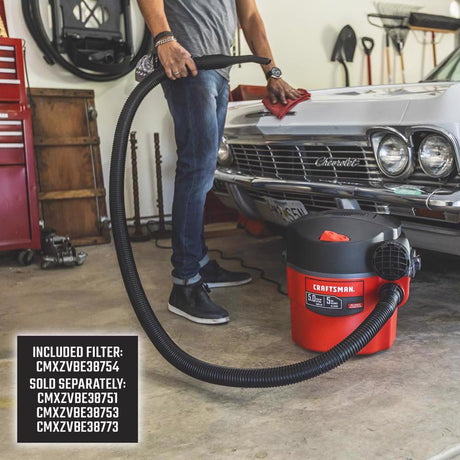 Craftsman 5 gal Corded Wet/Dry Vacuum 5 amps 120 V 5 HP
