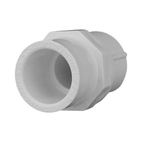 Charlotte Pipe Schedule 40 1/2 in. Slip X 1/2 in. D FPT PVC Pipe Adapter 1 pk, Pack of 25