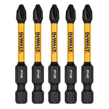 DeWalt FlexTorq Phillips #2 X 2-1/4 in. L Screwdriver Bit Steel 5 pc
