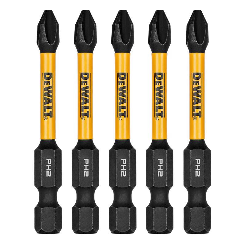 DeWalt FlexTorq Phillips #2 X 2-1/4 in. L Screwdriver Bit Steel 5 pc