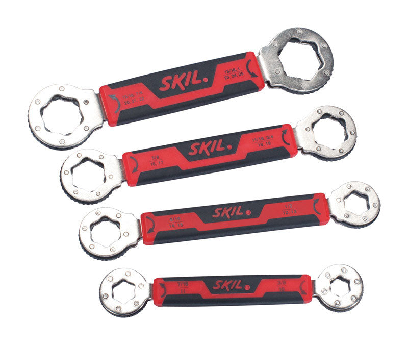 SKIL Secure Grip 6 Point Metric Wrench Set 4 pc
