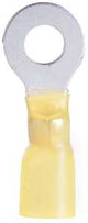 Gardner Bender Xtreme AMT-108 Ring Terminal, 600 V, 12 to 10 AWG Wire, 1/4 in Stud, Nylon Insulation, Yellow