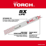 Milwaukee The Torch 9 in. Metal Demo Reciprocating Saw Blade 10 TPI 1 pk, Pack of 10