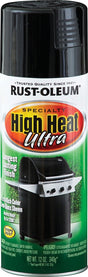Rust-Oleum 241169 High-Heat Spray Paint, Semi-Gloss, Black, 12 oz Can, Oil