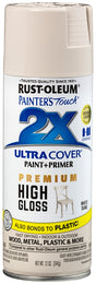 Rust-Oleum 348856 Spray Paint, High-Gloss, White Sand, 12 oz Can