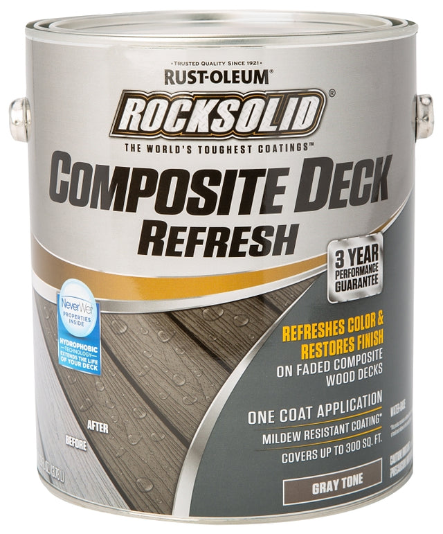 Rust-Oleum 350007 Composite Deck Stain, Flat, Matte, Gray, Liquid, 1 gal