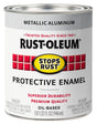 Rust-Oleum 353591 Rust Preventative Paint, Oil Base, Metallic Sheen, Aluminum, 1 qt, 80 to 175 sq-ft Coverage Area, Pack of 2