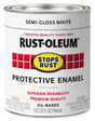 Rust-Oleum 353584 Rust Preventative Paint, Oil Base, Semi-Gloss Sheen, White, 1 qt, 80 to 175 sq-ft Coverage Area, Pack of 2