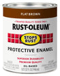 Rust-Oleum 353587 Rust Preventative Paint, Oil Base, Flat Sheen, Brown, 1 qt, 80 to 175 sq-ft Coverage Area, Pack of 2