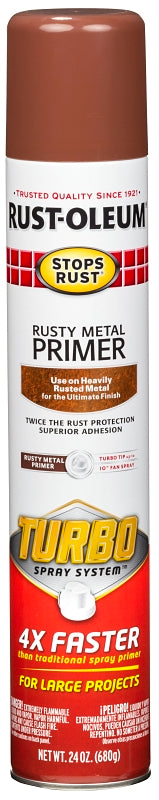 Stops Rust 353346 Primer with Turbo Spray System, Rusty Metal Red, 24 oz