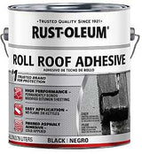 Rust-Oleum 347428 Roll Roofing Adhesive, Black, Liquid, 0.9 gal