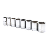 Crescent 1/2 in. X 1/2 in. drive SAE 12 Point Socket Set 8 pc