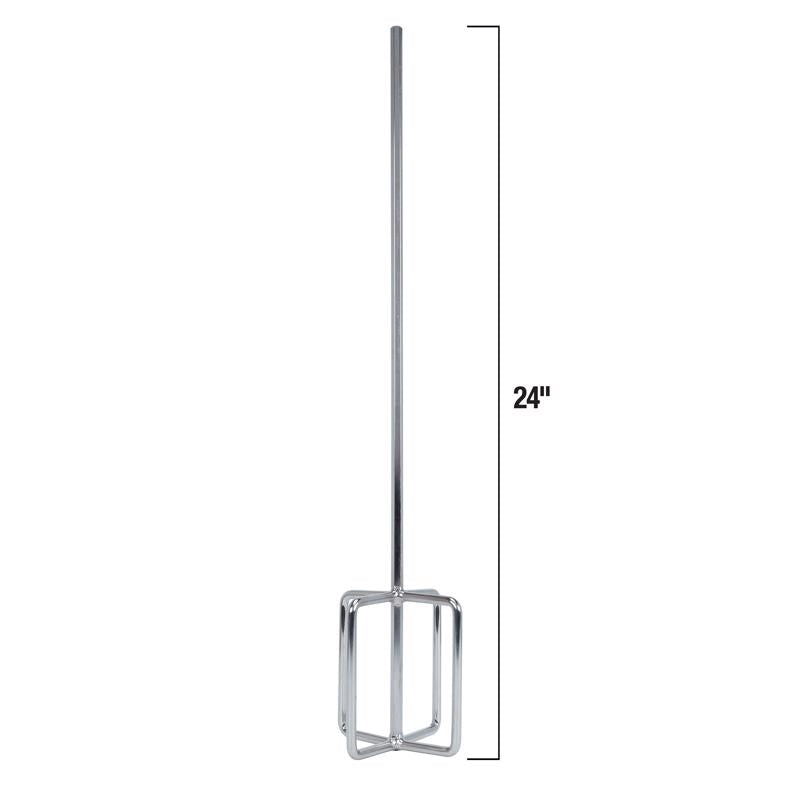QEP 4.8 in. H X 4.8 in. W X 22 in. L X 0.37 in. D Steel Grout Mixing Paddle 1 pk