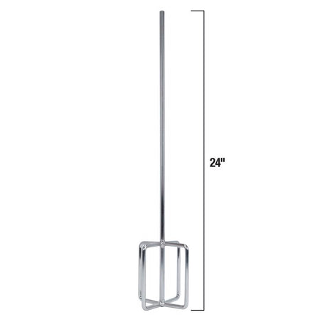 QEP 4.8 in. H X 4.8 in. W X 22 in. L X 0.37 in. D Steel Grout Mixing Paddle 1 pk