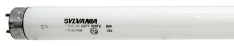 Sylvania 21656 Fluorescent Bulb, 15 W, T8 Lamp, Medium Lamp Base, 810 Lumens, 3000 K Color Temp, Soft White