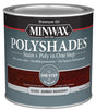 Minwax PolyShades 214804444 Water-Based Polyurethane Stain, Gloss, Liquid, Bombay Mahogany, 0.5 pt Can